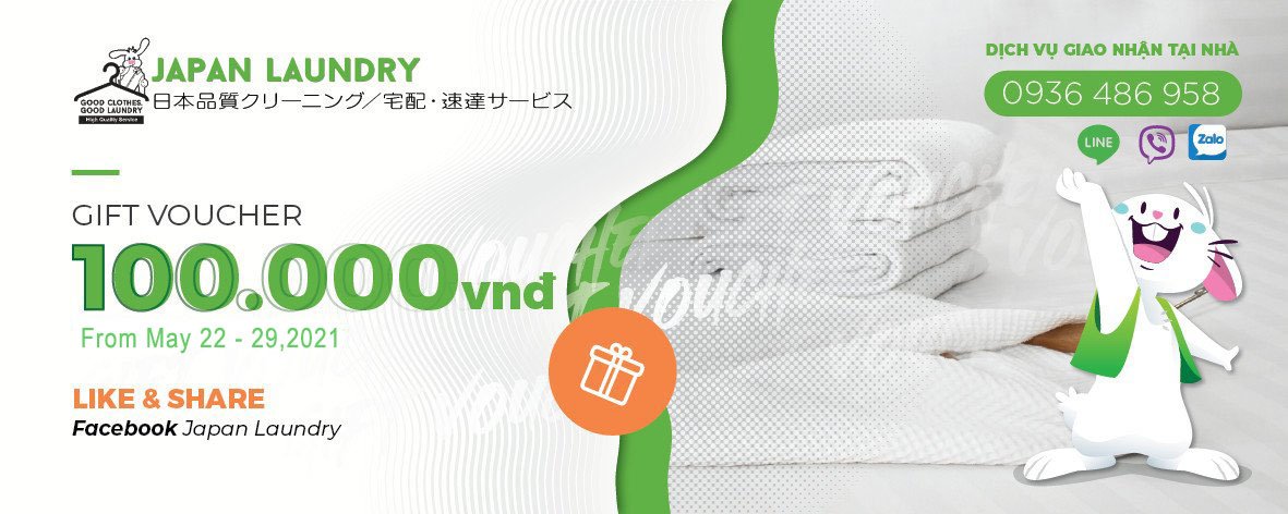 JAPAN LAUNDRY THÔNG BÁO CHƯƠNG TRÌNH TẶNG VOUCHER GIẢM 100K CHO KHÁCH HÀNG JAPAN LAUNDRY THÔNG BÁO CHƯƠNG TRÌNH TẶNG VOUCHER GIẢM 100K CHO KHÁCH HÀNG